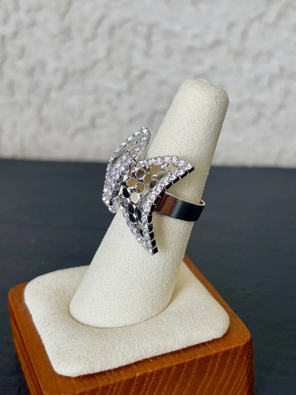 Silver Bow Statement Ring